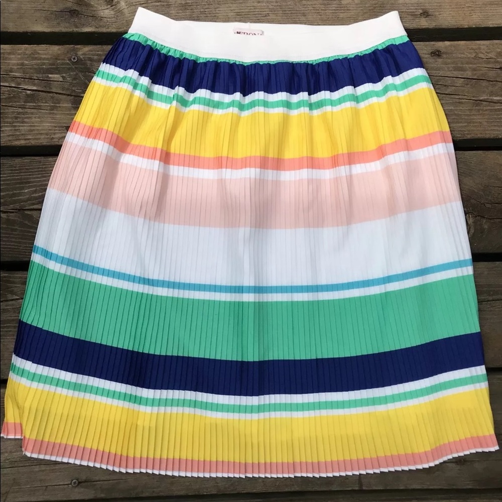 Bright Pleated Below Knee Lined Skirt New!